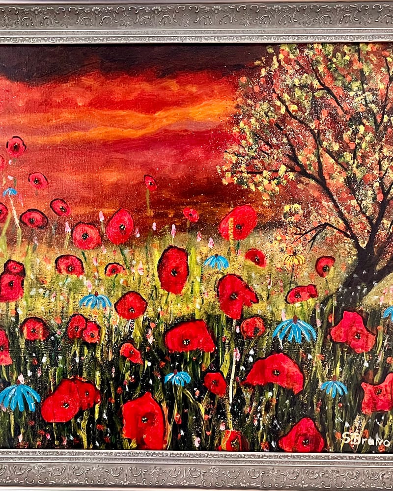 Field of Poppies — Oil painting by Stephen Bruno