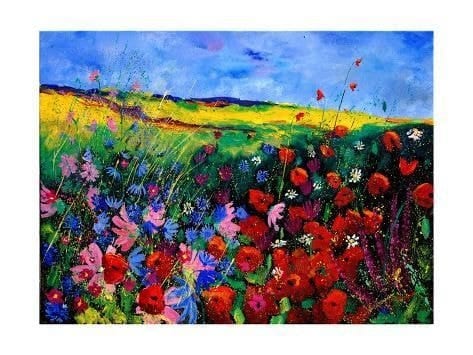 Wildflower Field — Oil painting by Stephen Bruno