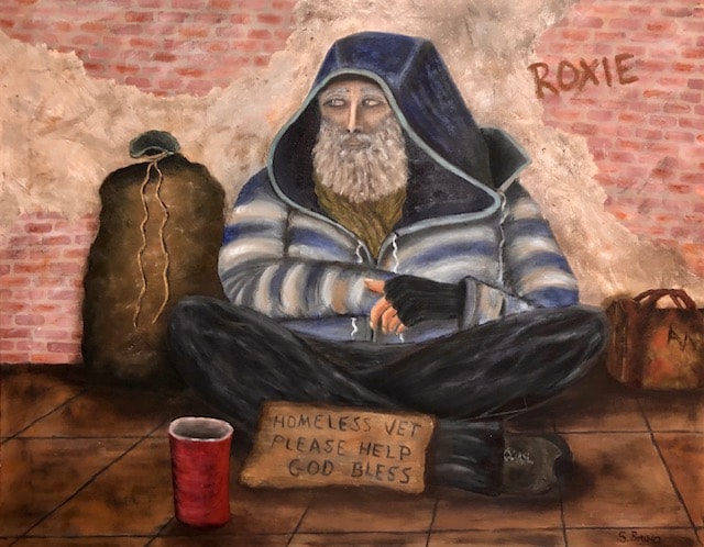 Homeless Veteran — oil painting by Stephen Bruno